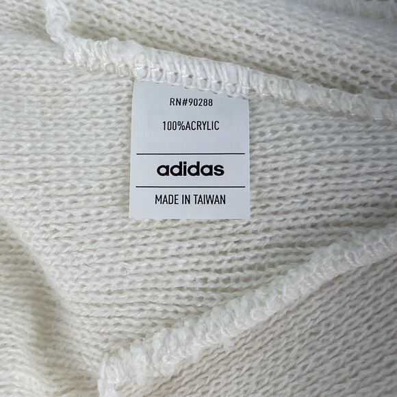 Adidas Originals Trefoil White Womens Fit Knit Beanie - Picture 6 of 11